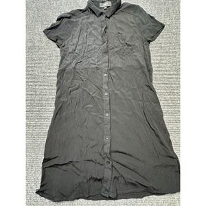 LuLus Shirt Dress Womens Small Button‎ Front Short Sleeve Pocket Lightweight